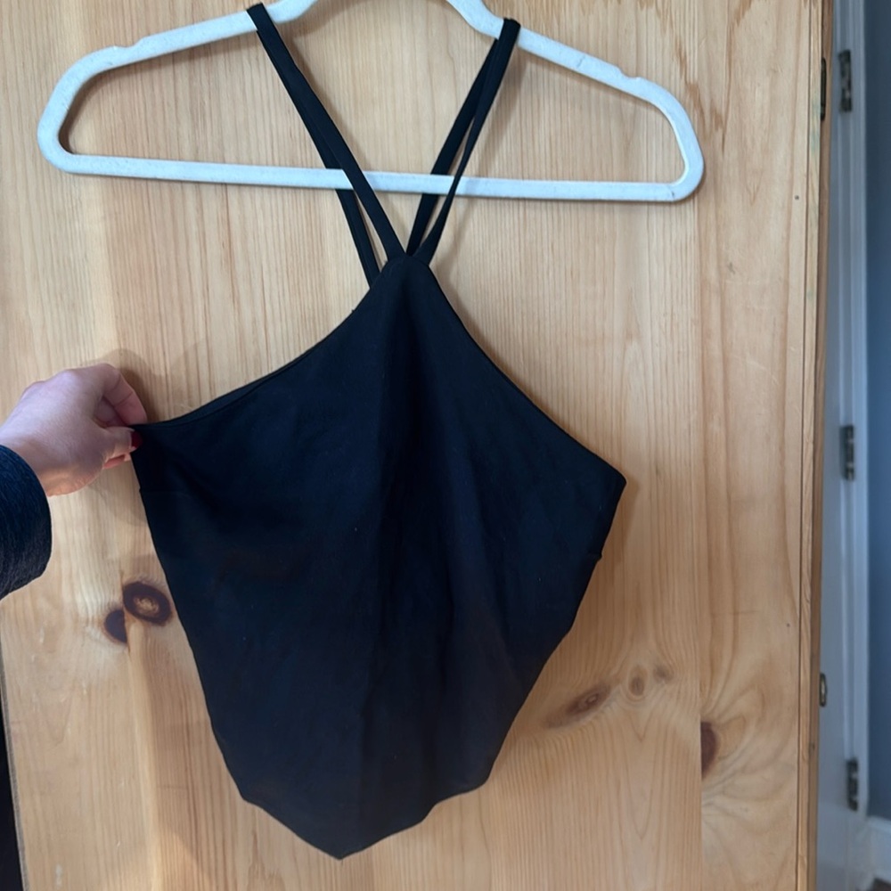 Anthropologie Halter Black Top M